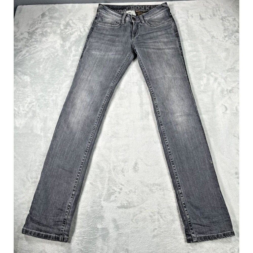 Rokker The Donna Grey Women's Motorcycle Jeans W26 L34 Schoeller Dynatec